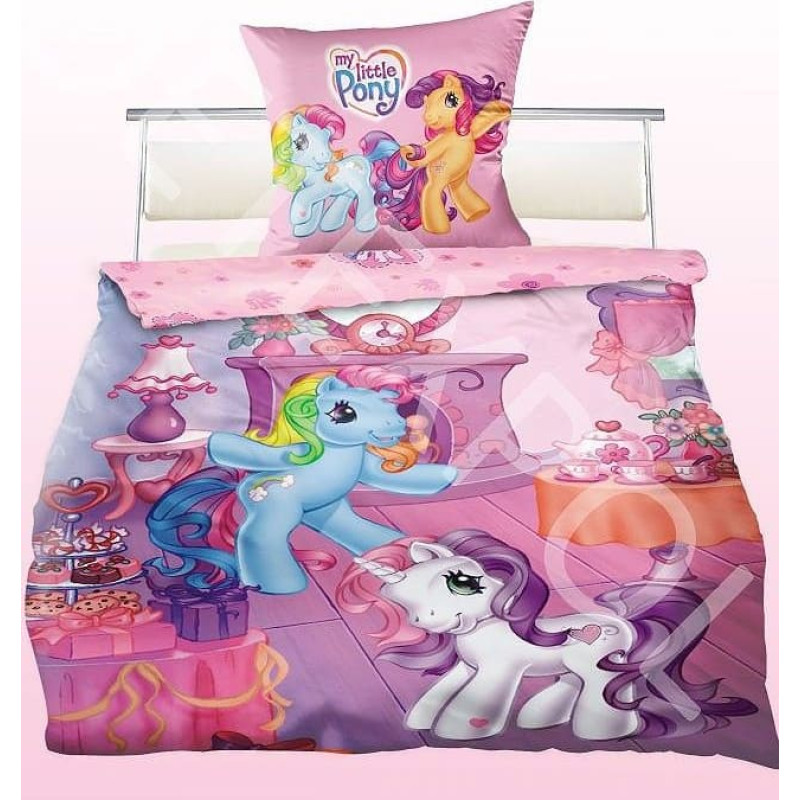 Bērnu gultas veļa 160x200 Ponies My Little Party Purple 3261