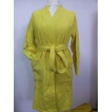 AlgoNatural peldmētelis + čības M izmērs Yellow COTTON 100%