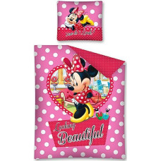 Mini Mouse gultas veļa 140x200 Minnie Mouse Skaisti rozā 4167