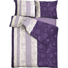 Satīna gultas veļa 160x200 Arabesque Violet raksts 2358