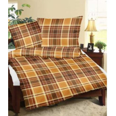 Mizas pakaiši 200x220 raksts 184/4 Brūni rūtaini ar pogām 100% bieza kokvilna