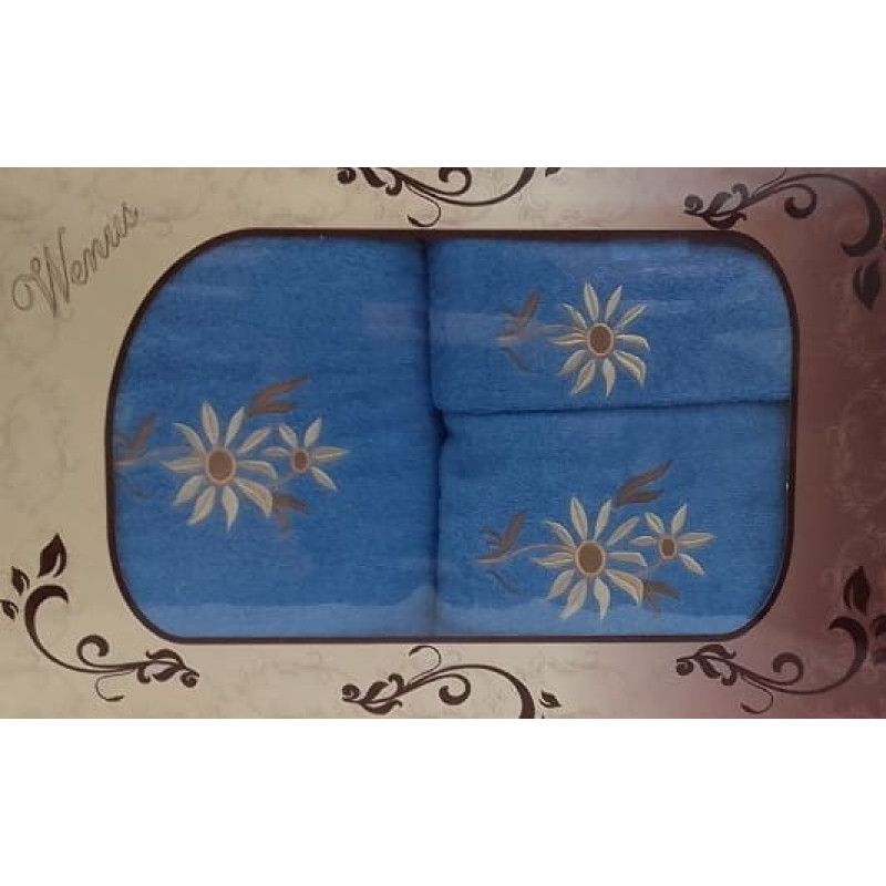 Venus frotē dvieļu komplekts, 3gab Blue Sunflower 8974