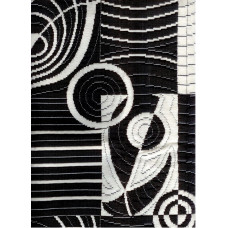 Dekoratīvā spilvendrāna 45x70 04 Melns + Balts Zema cena