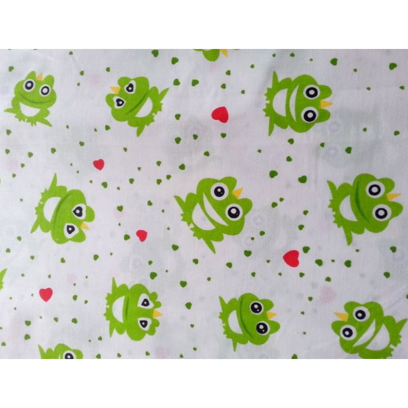 Kokvilnas gultasveļa 140x200 1191E Zaļās vardes Jauns