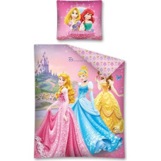 Kokvilnas gultas veļa 140x200 Princeses Princess PRI 01 DC ar spilvendrānu 70x90