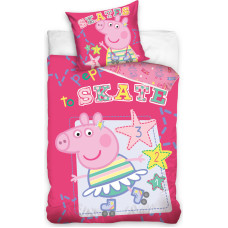 Kokvilnas gultasveļa 140x200 C Peppa Pig Ballerina PP8026