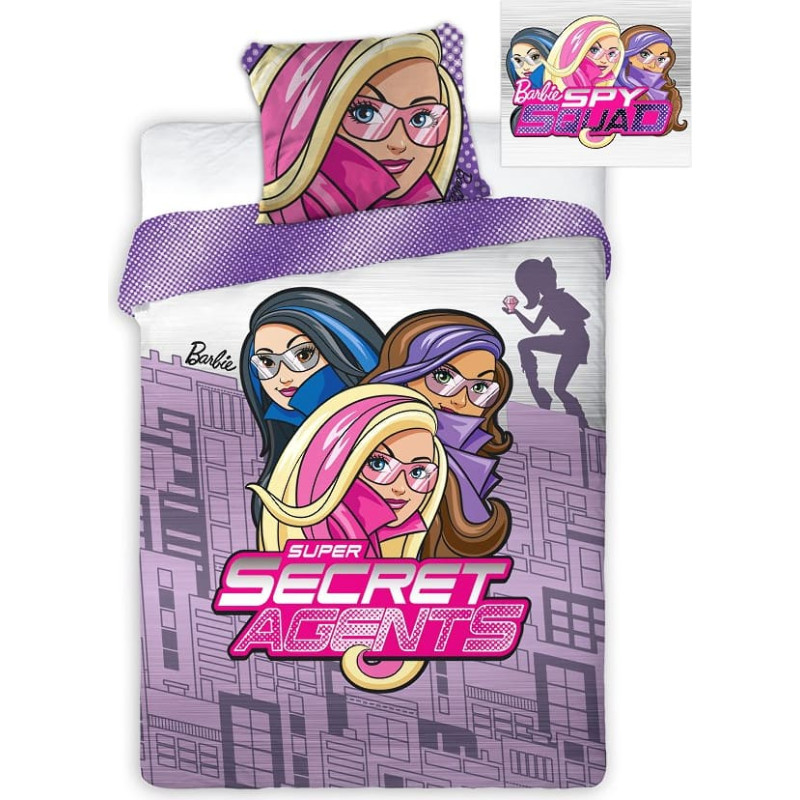 Kokvilnas gultas veļa 160x200 Barbie 1027 027