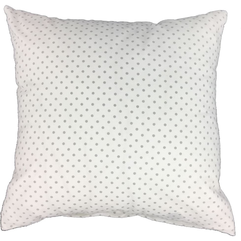 Kokvilnas spilvendrāna 40x40 934E, balta ar pelēkiem punktiem, Modern Duo