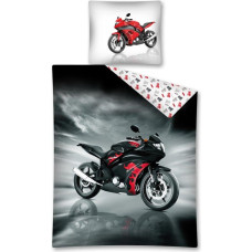 Kokvilnas gultas veļa 140x200 Motors 2342A 5662