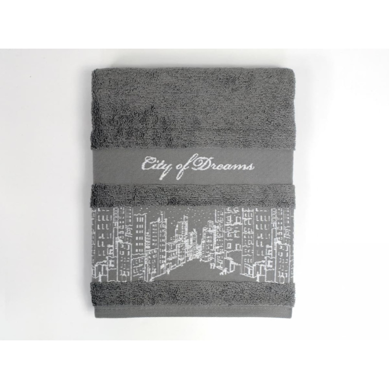 City of Dream dvielis 50x90 tērauda 450 g/m2 frotē