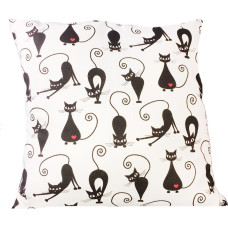 Kokvilnas spilvendrāna 50x60 998E Cats Kaķēni Cat Kitten Modern Duo