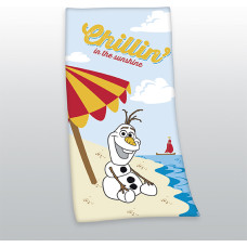 Bērnu dvielis 75x150 Frozen Frozen 7428 Olaf Beach Holidays kokvilna