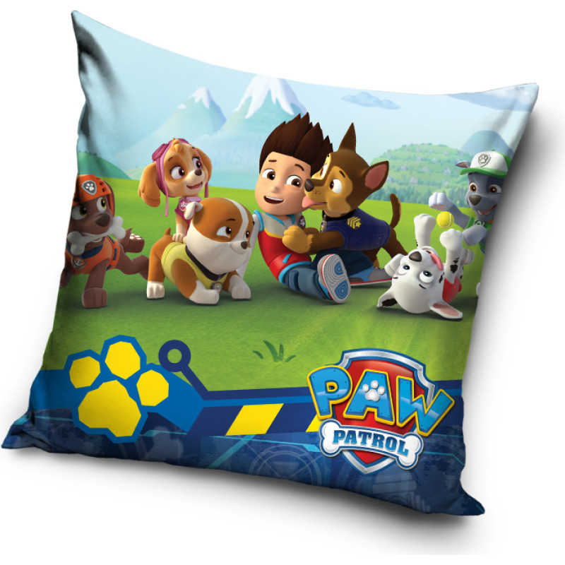 Spilvendrāna 40x40 Paw Patrol Paw Pieski 0339 pļavā kalnos