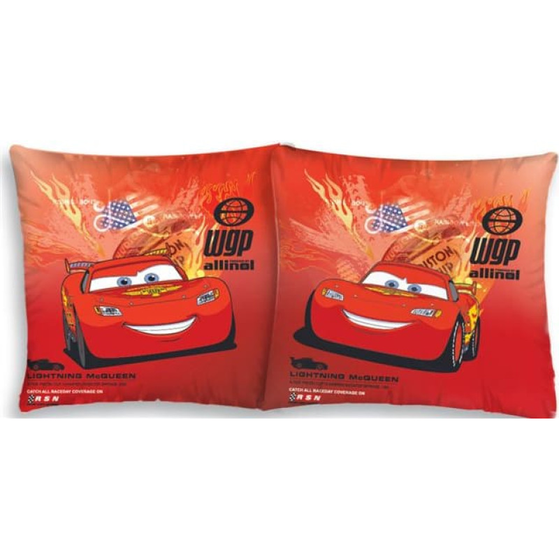 Kokvilnas spilvendrāna 40x40 Automašīnas Automašīnas Lightning McQueen WGP Allinol Redan