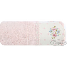 Erin dvielis 70x140 02 gaiši rozā apmale 500g/m2 frotē