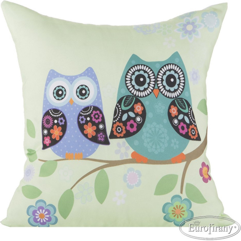 Dekoratīvā spilvendrāna 40x40 Darcy Owl Owls green