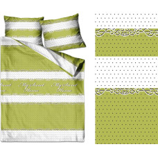 Kokvilnas gultasveļa 140x200 My sweet home green