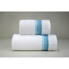 Ombre dvielis 70x140 balts aqua 450g/m2 Frotex