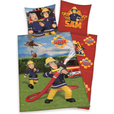 Kokvilnas gultas veļa 140x200 Fireman Sam 8143 Fire Department spilvendrāna 70x90