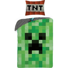 Kokvilnas gultas veļa 140x200 Minecraft datorspēļu pikseļi spilvendrāna 70x90 MNC-001BL abpusēja