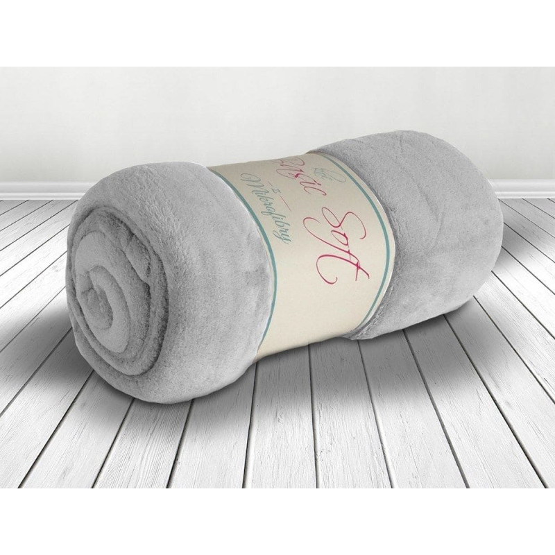 Mikrošķiedras sega 150x200 Basic Mīksta, gaiši pelēka