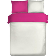 Nova krēmveida amaranta divpusēja satīna gultasveļa 140x200