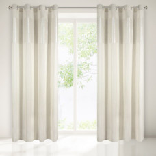 Gatavs aizkars ar starplikām 140x250 Selima dabīgais sudrabs