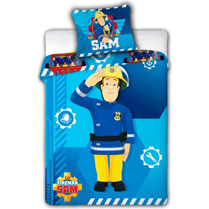 Kokvilnas gultas veļa 100x135 Fireman Sam 008 2962 spilvendrāna 40x60