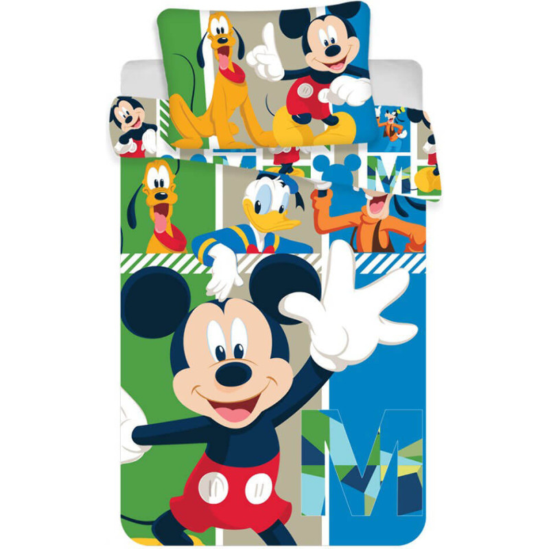 Kokvilnas gultas veļa 100x135 Mickey Mouse 4561 Mickey Mouse Donald Duck Suns Plutons gultai