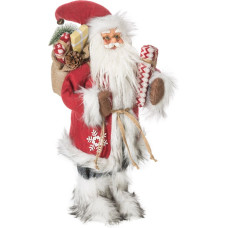 Ziemassvētku rotājums Santa Claus Leo 1 22x16x45 balts sarkans