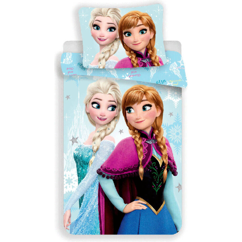 Bērnu gultas veļa 140x200 Frozen Frozen 4394 Anna Elsa spilvendrāna 70x90