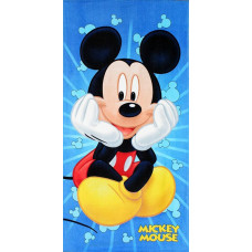 Pludmales dvielis 70x140 Mickey Mouse 4437 Mickey Mouse zils bērnu