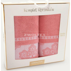 Dvieļu komplekts kastītē 2 gab Luna 8481/5208 omāra aļņa izšuvums 50x90 70x130