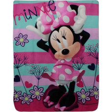Flīsa sega 100x140 Mini Minnie Mouse ziedi 8114 bērnu pleds