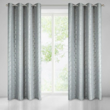 Gatavs aizkars ar cilpām 140x250 Noelia sudraba ģeometrija