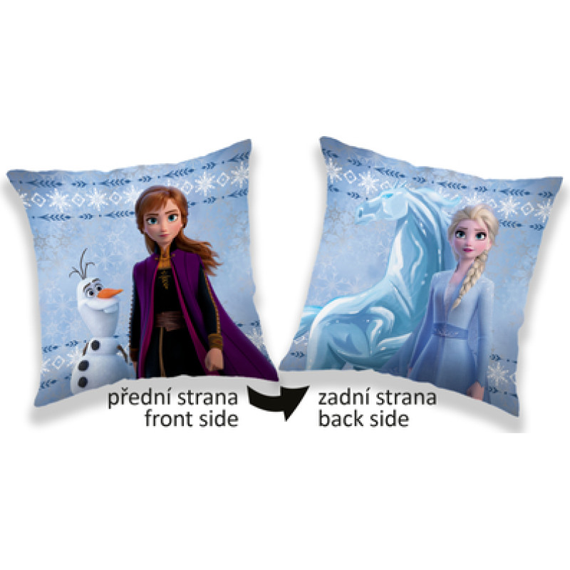 Bērnu spilvens 40x40 Frozen Frozen 2 Anna Elsa 0128 Olaf sniegavīrs vienradzis zirgs dekoratīvs