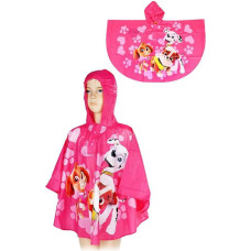 Pončo lietusmētelis 110-116 5-6 gadi Paw Patrol Paw Patrol amarants bērnu apmetnis Marshall Skye Rubble