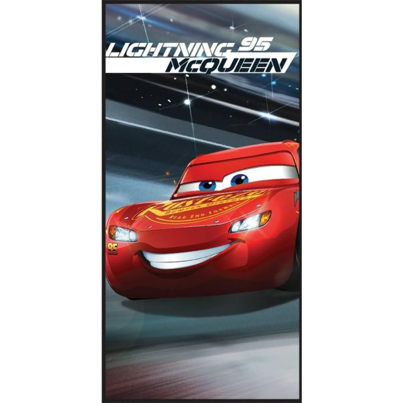 Pludmales dvielis 70x140 Cars McQueen pelēks sarkans bērnu 1854.g