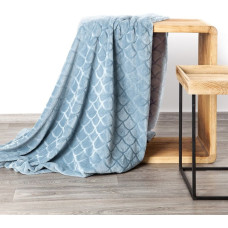 Blue Mery mikrošķiedras krēsla pārvalka sega 70x160, dekorēta ar modernu zivju zvīņainu rakstu Eurofirany