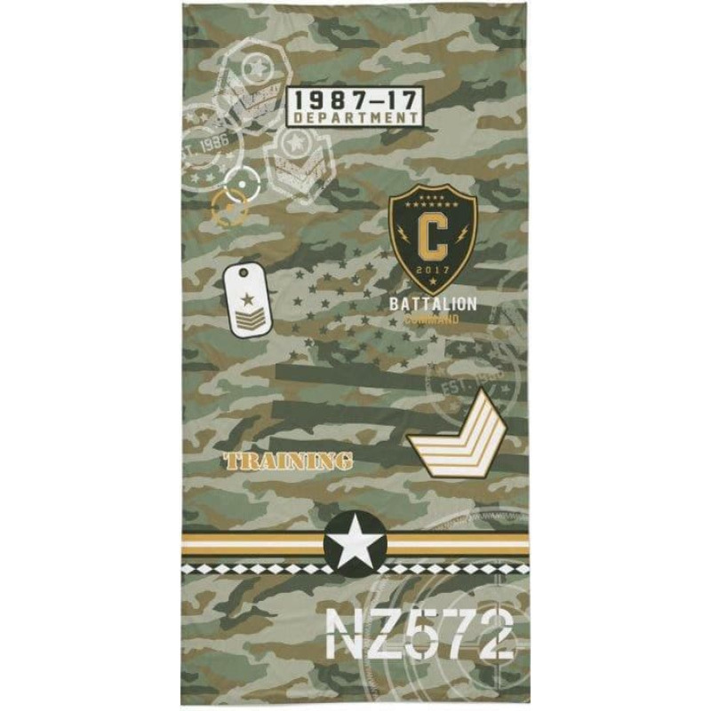 Pludmales dvielis 70x140 Moro zaļa jauniešu kokvilna 7297