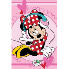 Bērnu dvielis 40x60 Mini Mouse 6281 Minnie Mouse rozā kokvilnas austiņas bērnudārzam 080