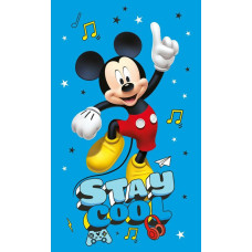 Bērnudārza dvielis 30x50 Mickey Mouse 0506 Mickey Mouse Stay cool zilas notis bērnu kokvilna