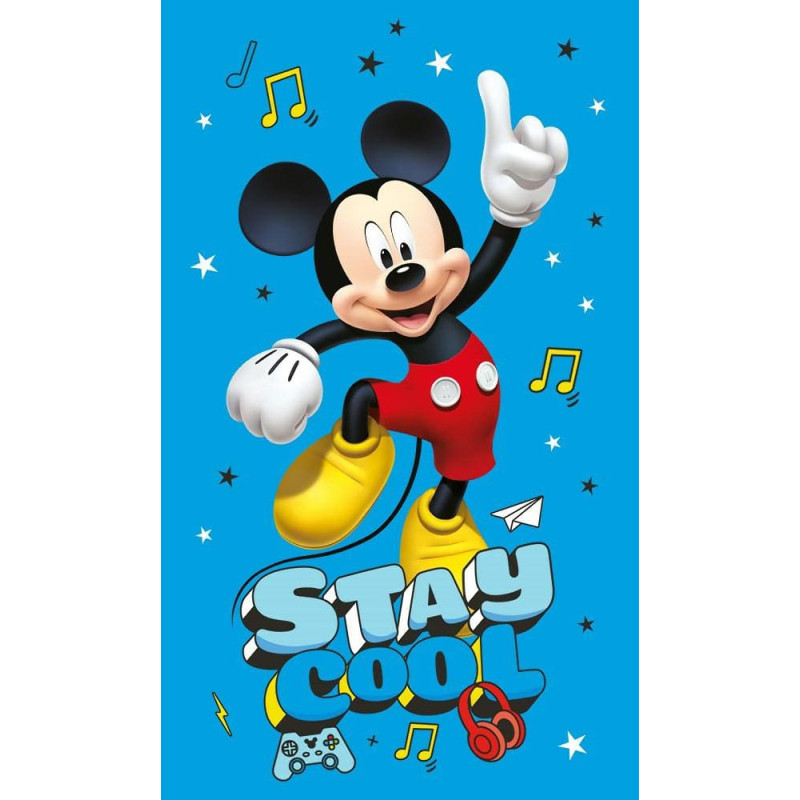Bērnudārza dvielis 30x50 Mickey Mouse 0506 Mickey Mouse Stay cool zilas notis bērnu kokvilna