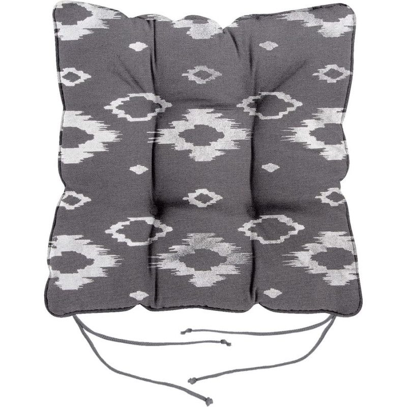 Sēdekļa spilvens 38x38x8 Fabio krēslam, tērauda ģeometrija, sudrabs, ar dekoratīvu stiprinājumu