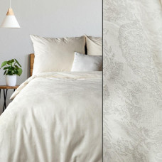 Kokvilnas gultas veļa 220x200 Damask 06 krēms Glamour Damaskas žakarda austrumu ornamenti
