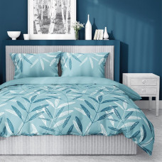 Satīna gultasveļa 160x200 piparmētru lapas 4239 A Home Satin 11