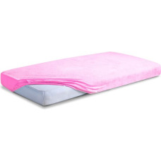 Frotē palags ar gumiju 160x200 rozā 10 Classic