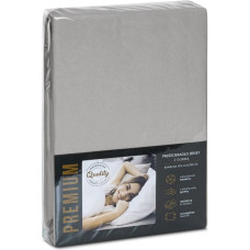 Džersija palags 4 ar gumiju 140x200 sudrabs augstajam matracim 30 cm 190 g/m2
