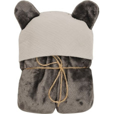 Koala Muslin sega 95x95 tumši brūna ar Matex kapuci
