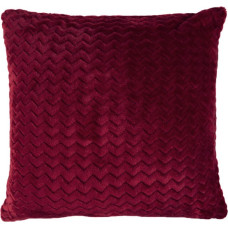 Dekoratīvā spilvendrāna 40x40 Zig-Zag Minky Wave bordo